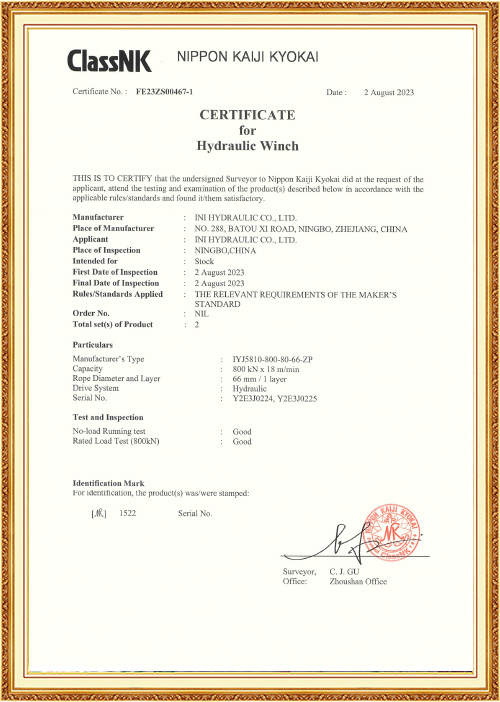 NK Produktsertifikat